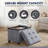 Collapsible Rectangle Small Storage Ottoman with Legs - 12" x 16" x 12"-582136310