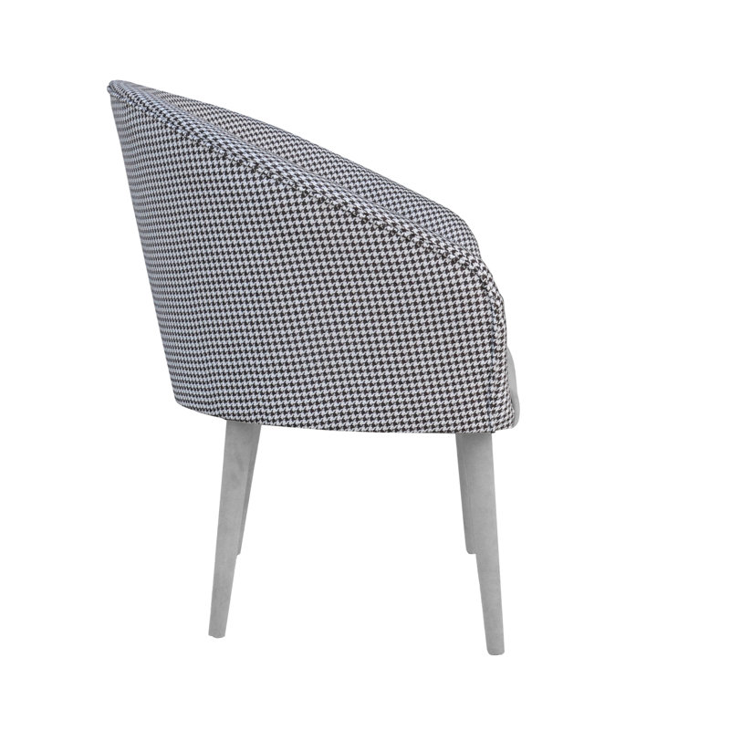 Plum Upholstered Barrel Chair, Grey