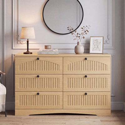 Carved Six-drawer Chest of Drawers