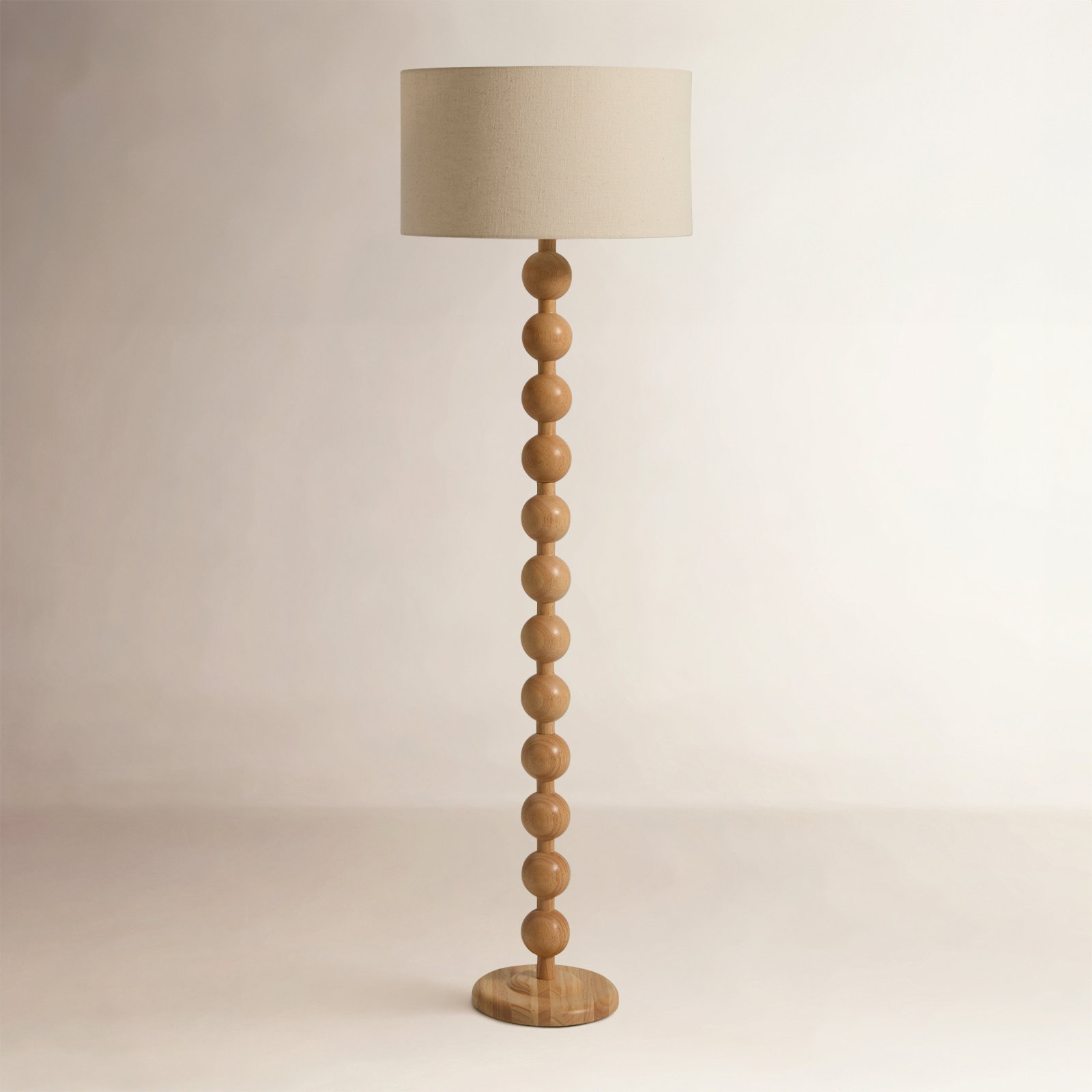 Levy 62" Dimmable Floor Lamp, Natural