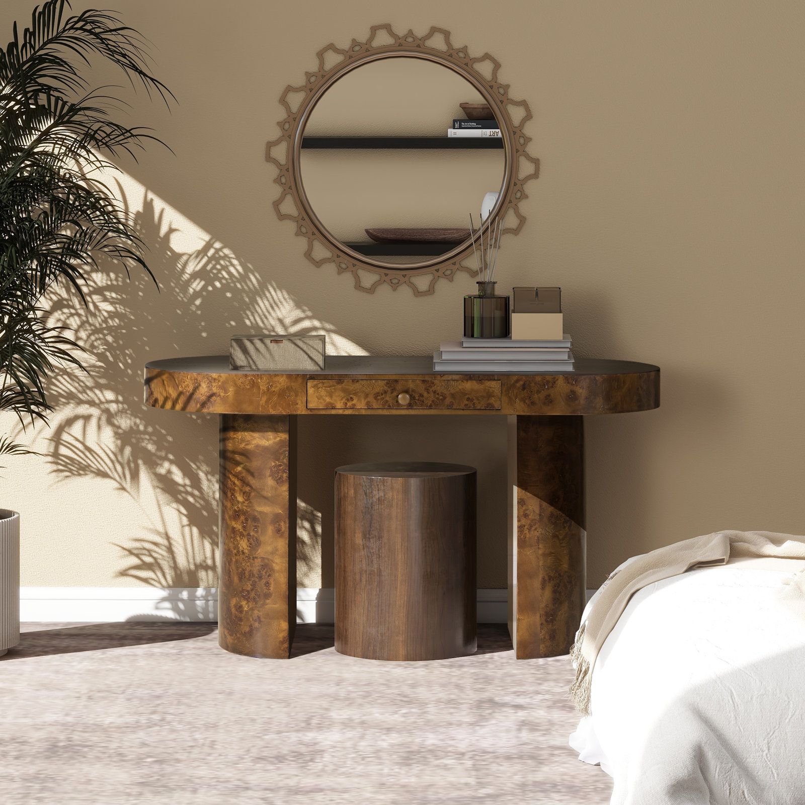 Hurston 55.5 " Computer Desk, Dark Brown