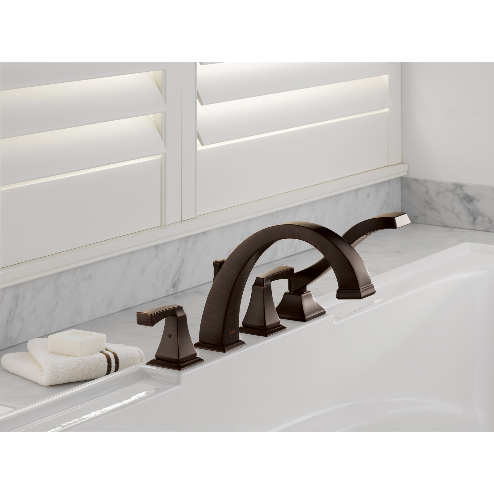 Dryden Deck-Mounted Roman Tub Faucet, Venetian Bronze