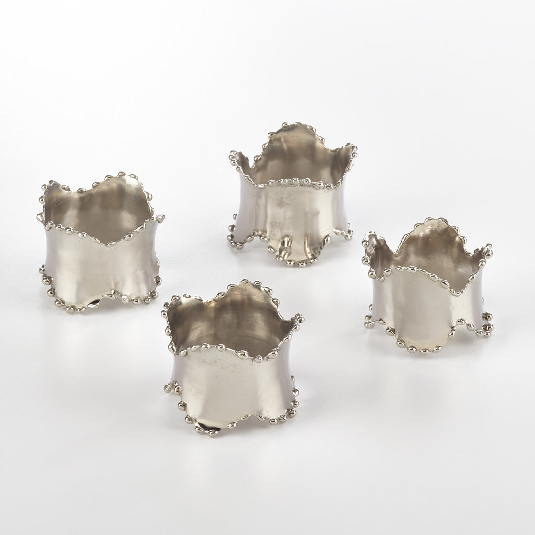 Napkin Ring (Set of 4) House of Hampton® Color: Silver