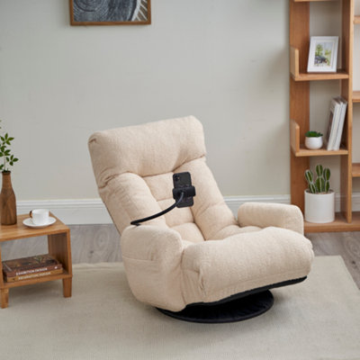 Tête et taille réglables, chaise de jeu, chaise longue dans le salon, fauteuil pivotant à 360 degrés, chaise de loisirs à siège rotatif