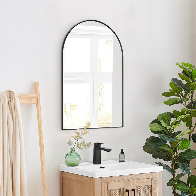 Miroir de salle de bain Benoni, Noir mat