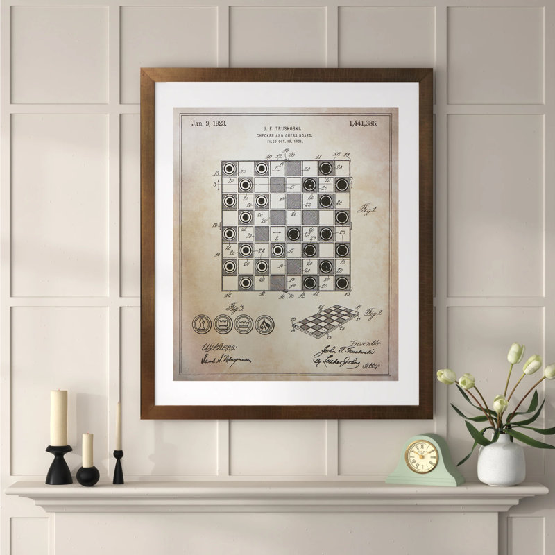 «Checker Board», modèle encadré