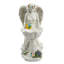 Statue de bain d'oiseau solaire en résine avec couronne de fleurs DEL-218164193