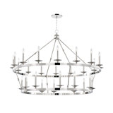 Allendale 28 - Light Candle Style Wagon Wheel Chandelier