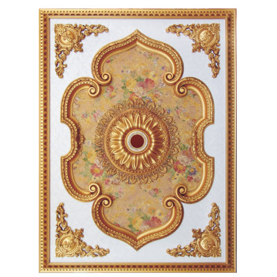 Floral Center Rectangle Ceiling Medallion