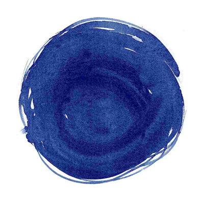Cercle bleu marine, art textuel sur toile tendue