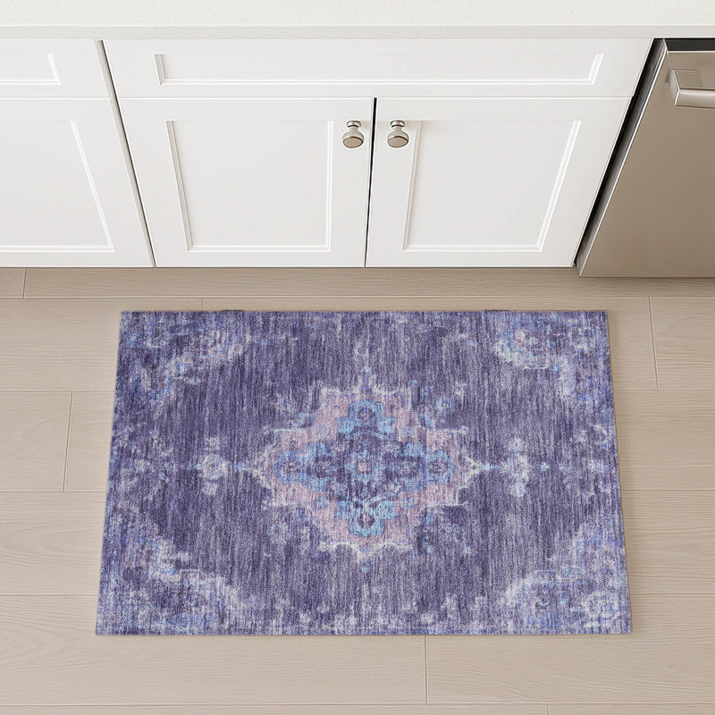 Machine Washable Indoor/Outdoor Hashlamoun ACN2321 Global Rug, Rectangle 1'8" x 2'6"