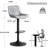 Brinitta Modern Swivel Adjustable Height Bar Stools Faux Leather Padded Counter Stools-344278940