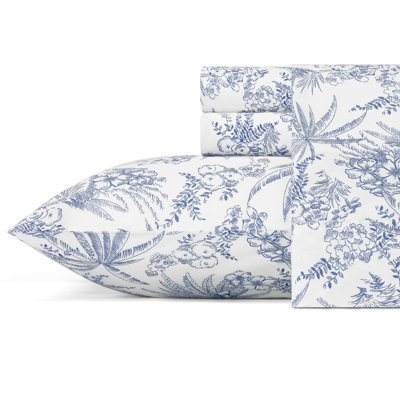 Tommy Bahama Printed Percale Cotton Sheet Set