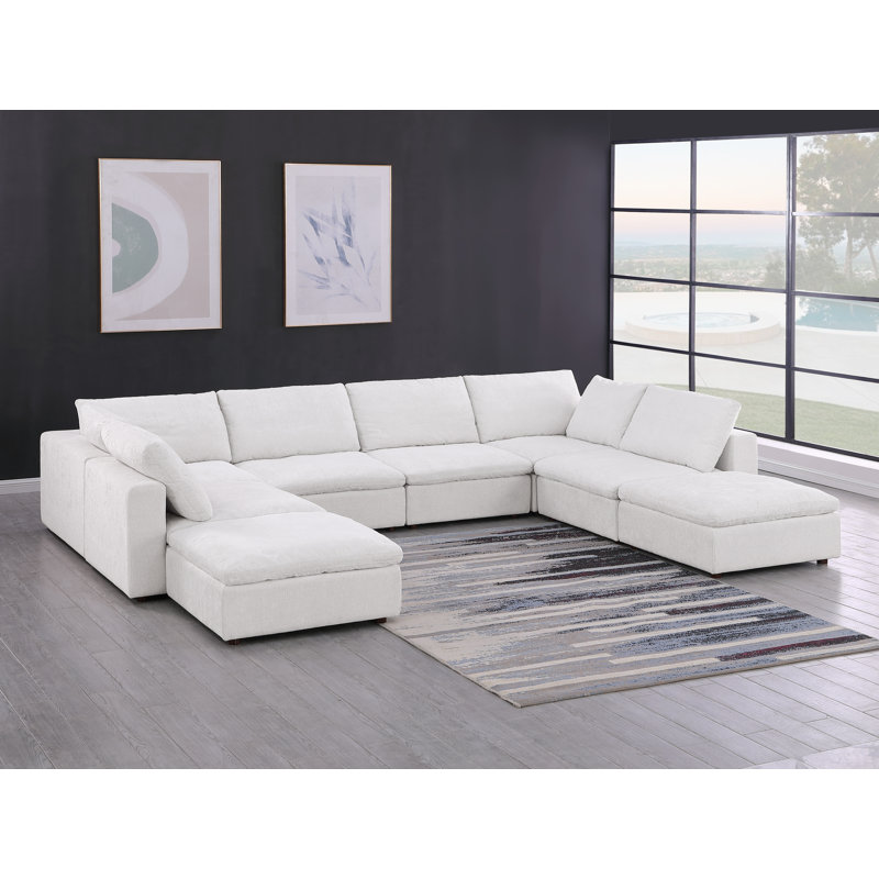 Canapé modulaire avec méridienne 8 pièces Pittsgrove