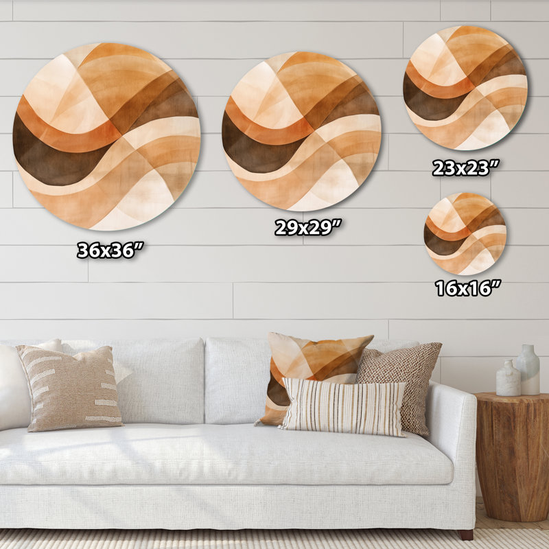 Earth Earth Arc Composition - Formes abstraites rondes en métal, L 16 po x H 16 po
