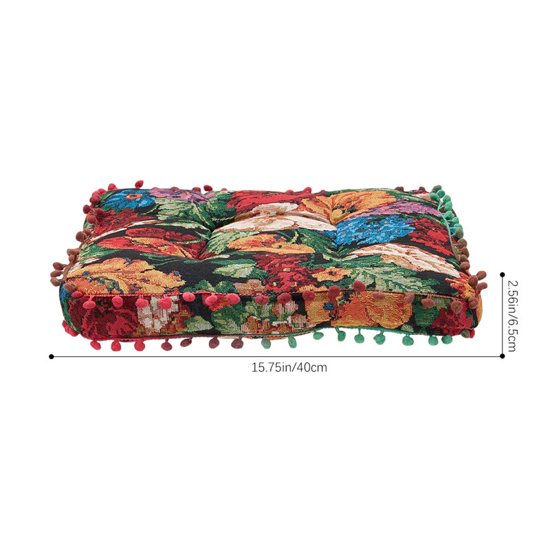 Square Tatami Seat Cushion, Green