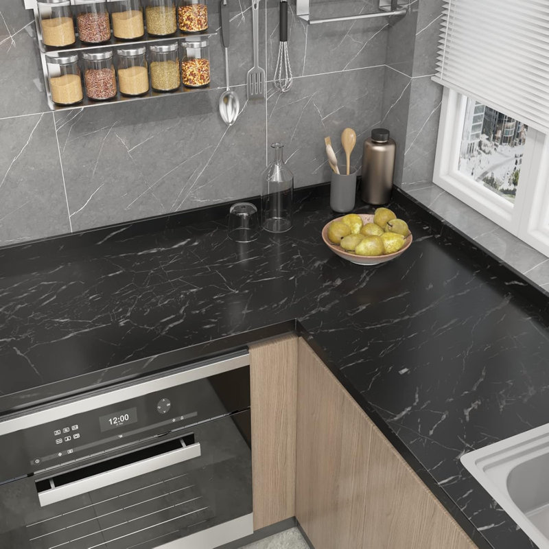 Rouleau de papier peint auto-adhésif en marbre Marble pour la décoration intérieure - imperméable, amovible, sans résidus