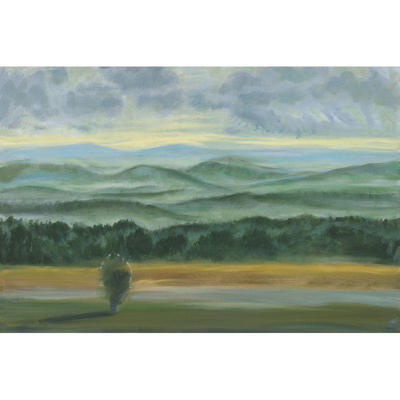 Misty Mountain View II by Julie Joy - Wrapped Canvas Painting, 30cm H x 46cm W