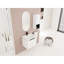 Meuble-lavabo de salle de bain 24 po avec armoire latérale et lavabo en céramique attrayant