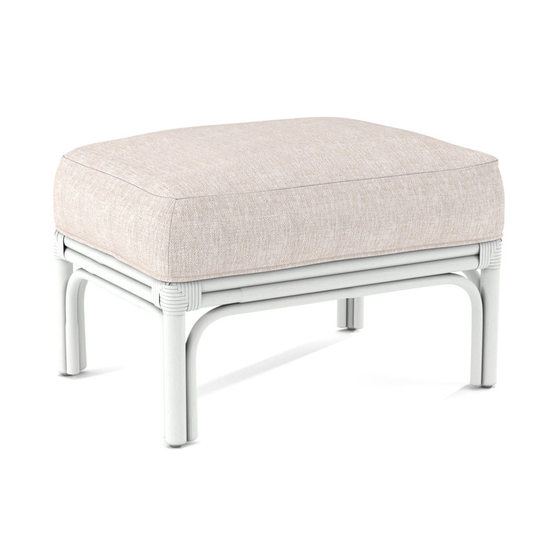 Boca Ottoman, Salsa Stripe; 0210-21, Frost White