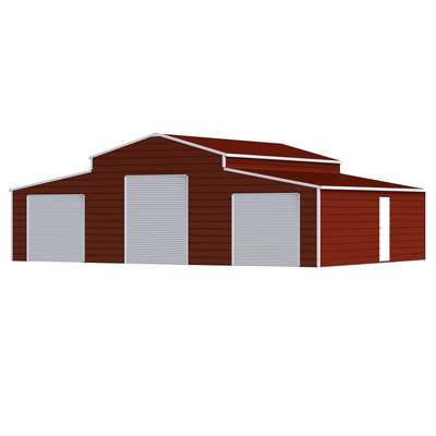 42FT X 30FT Heavy-Duty Metal Garage Storage Shed – Weather-Resistant Steel Structure For Home & Farm Use - The Customer Must Have Unloading Capabilities, Such As A Forklift Or Crane