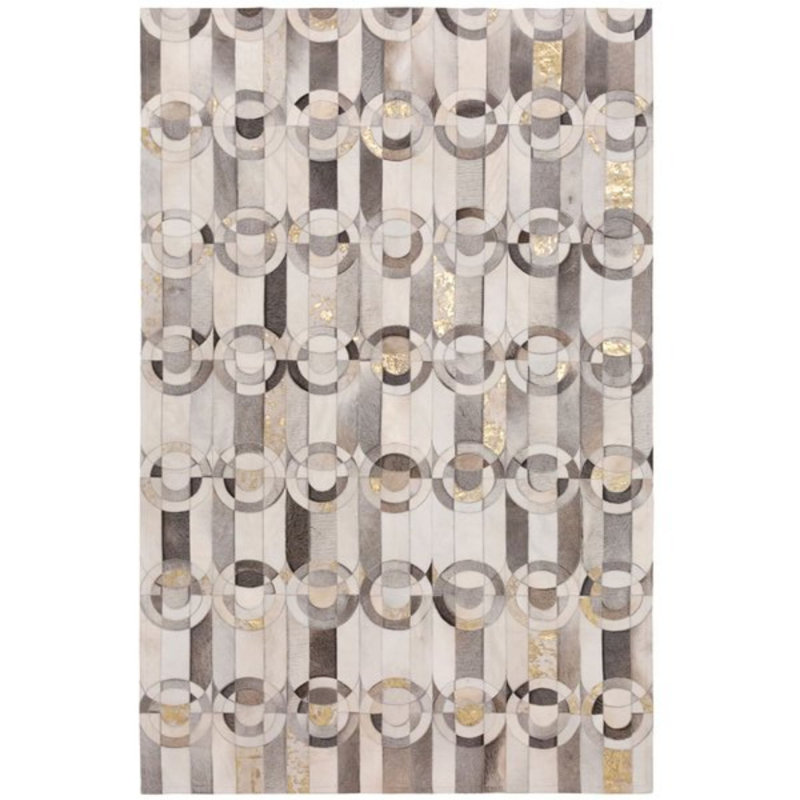 HANDPICKED BY ART HIDE Cowhide Geometric Area Rug, Rectangle 5'8.9'' x 7'10''