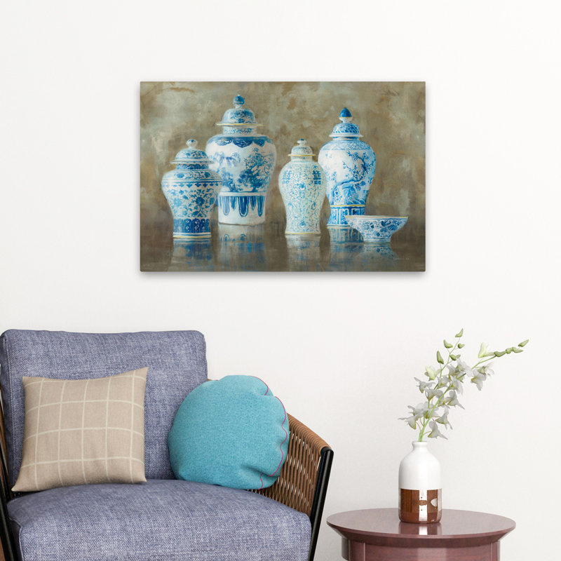 Pot de gingembre classique et traditionnel nature morte neutre, H 24 po x l 16 po