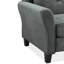 Fauteuil Ibiza 35,4" de large en microfibre, accoudoirs roulés et dossier rembourré-61009415