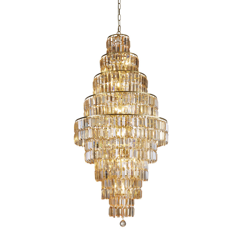 Jagger 13 - Light Satin Brass Crystal Pendant