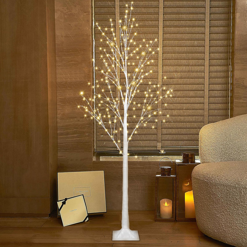 Warm White Copper Wire Tree Shaped Light(Set Of 3)