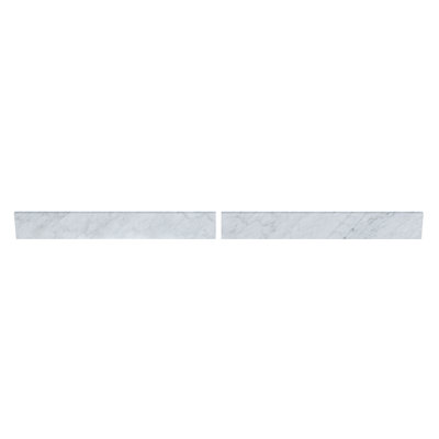 72 in. W Engineered White Marble Backsplash (2pcs of 36in)