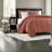 Premium Reversible Clay Red Polyester Bedding Sets For Home Comfort