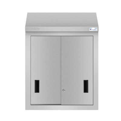 24 in. x 15 in. Stainless-Steel Wall Cabinet with Sliding Doors (KM-WMC-1524-L)