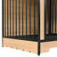 Meuble de cage pour chien avec deux compartiments, taille TG pour les grands chiens, salles de construction en bois, espace moyen, structure portante et morsure