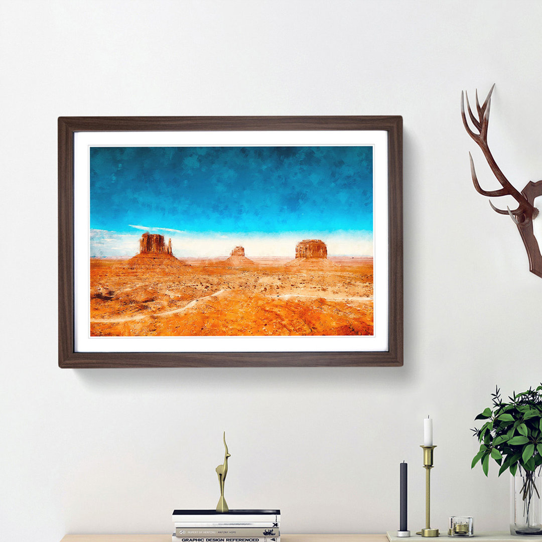 Monument Valley in Tribal Park - Picture Frame Painting Print