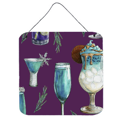 Décoration murale en aluminium boissons et cocktails