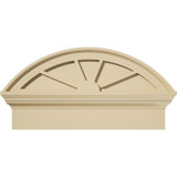 Segment Arch 4 Spoke Signature Urethane Combination Pediment, Primed Tan