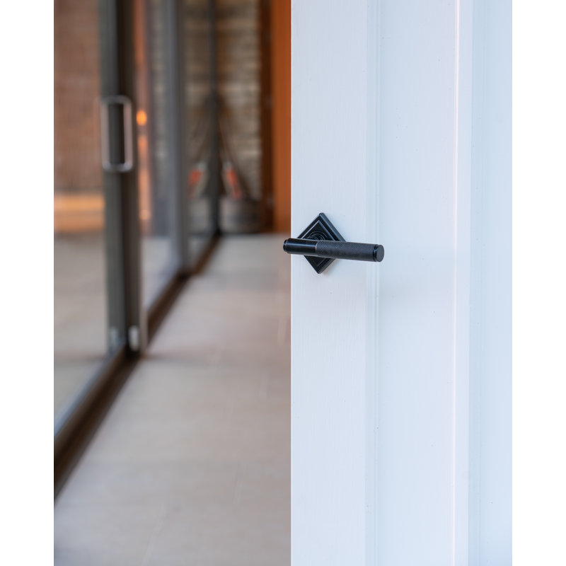 Brompton Lever on Rose Set (Square), Black