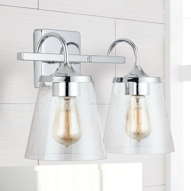 Éclairage pour meuble-lavabo à intensité variable Esley, Chrome, 2