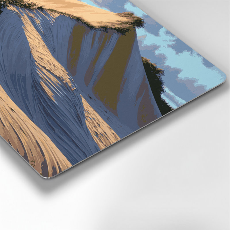 Hawaiian Sand Dunes, art mural gris en métal, H 11 po x l 14 po