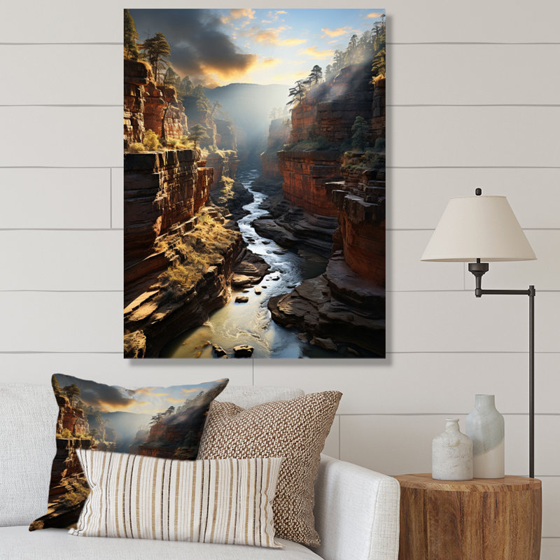 Photographie d'un canyon - Étreinte éternelle II - reproduction, H 20 po x l 12 po x P 1 po, Toile tendue