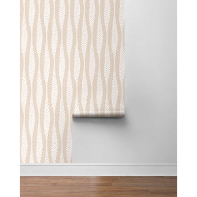 Wave Whisper Stripe - Indigo Peel and Stick Wallpaper Roll 20.5 in. W x 18 ft. L