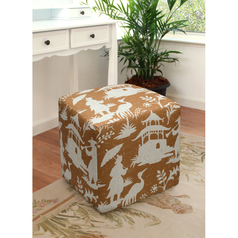 Montour Upholstered Ottoman, Caramel