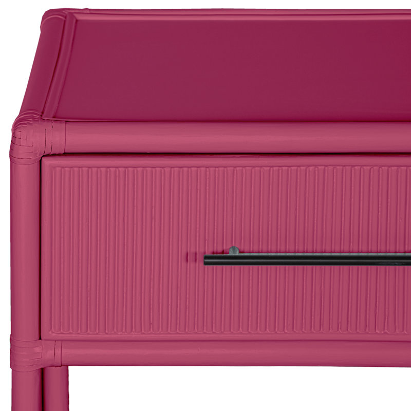 Juno One-Drawer Nightstand, Hot Pink