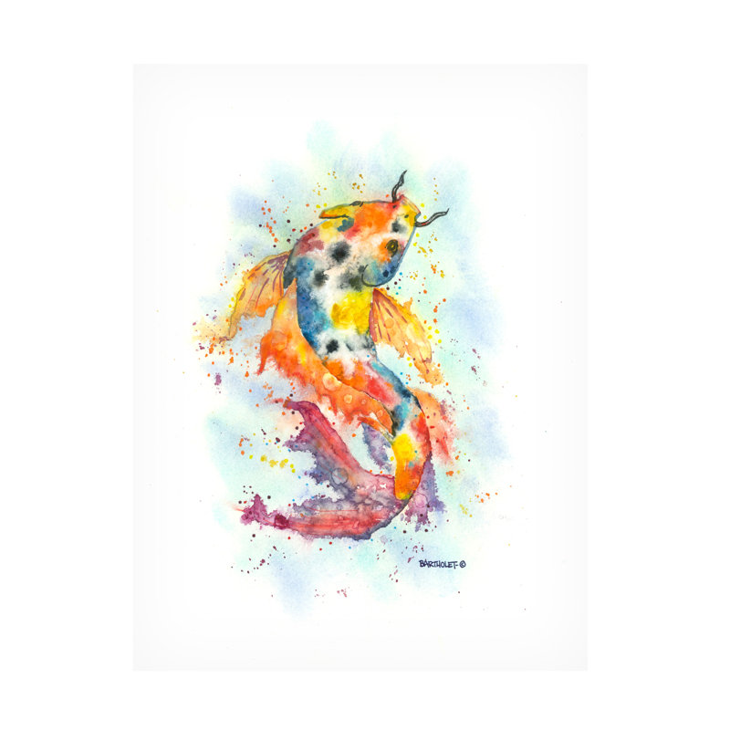 Dave Bartholet Koi Canvas Art, 24" H x 32" W