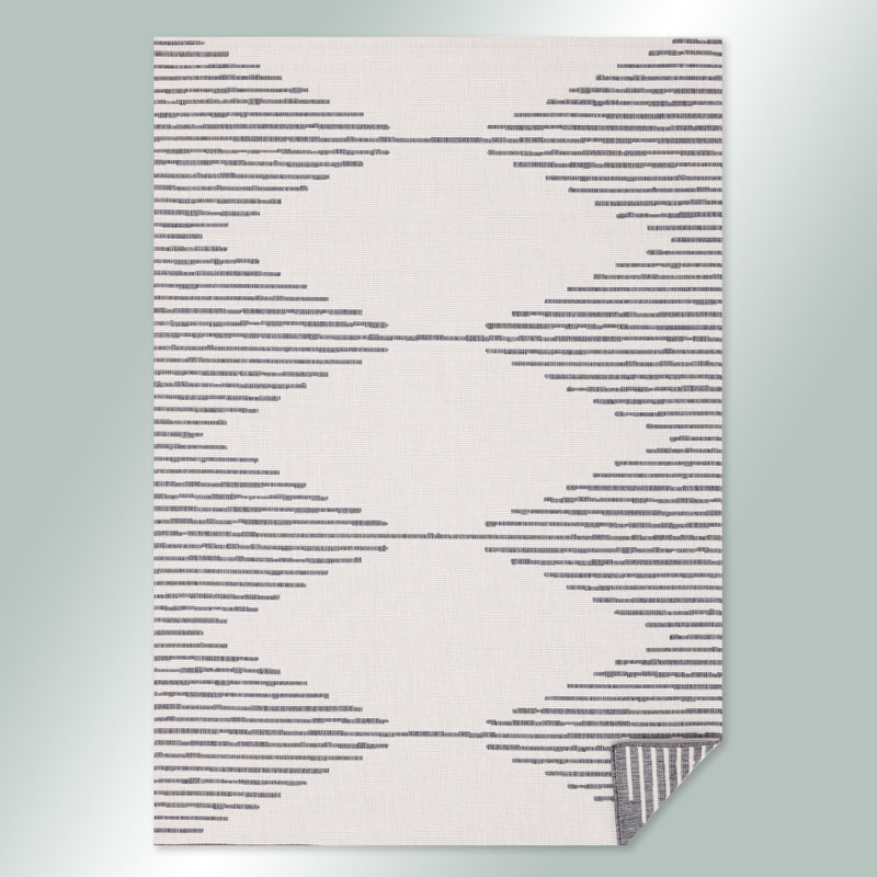 Tapis gris à motif géométrique Conswala, Rectangle 5 pi 3 po x 7 pi 7 po