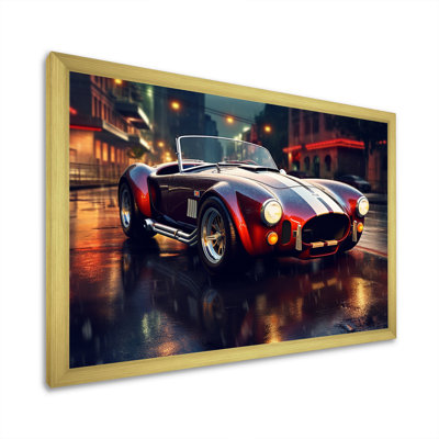 Classics Cobra Car At Night II sur impression sur toile