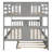Metal Bunk Bed Set With Trundle, Contemporary Style, Iron Frame-1759053670