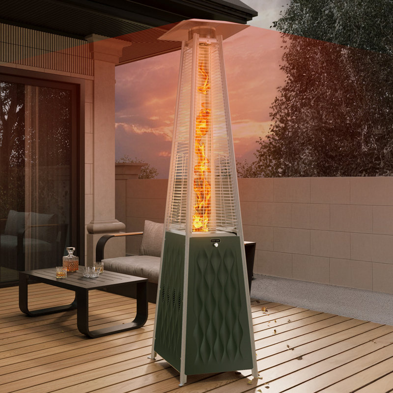 Chauffe-terrasse pyramide Eeast Oak 50 000 BTU, Vert