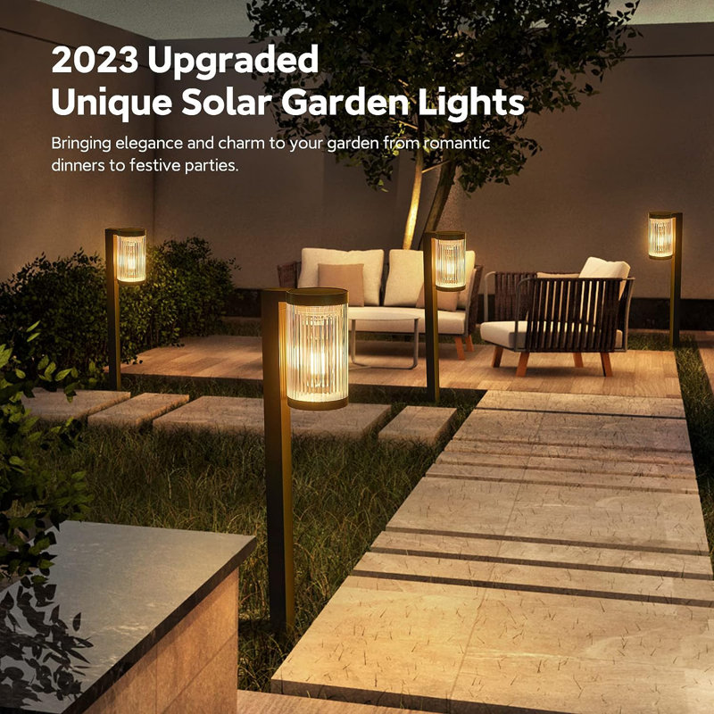 Matte Black Solar Powered Integrated LED Pathway Light